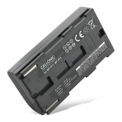 Batterij voor Canon XF100 XL1 XH-A1 XM2 XL2 XM1 XL1S XF105 XL-H1 XH-G1 E-30 V60Hi MV1 V420, Phase One P25, P45, P65 BP-915 BP-945 BP-930 BP-911 BP-941 BP-927 BP-924 BP-914 Accu (2000mAh, 7.4V) van CELLONIC