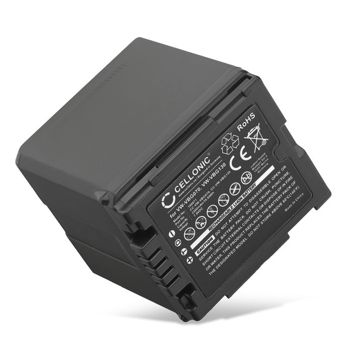Batterij voor Panasonic HDC-SD200 SD707 SD700 SD600 HDC-HS9 HDC-SDT750 HDC-TM700 NV-GS500 VW-VBG070 VW-VBG130 VW-VBG260 Accu (2200mAh, 7.4V) van CELLONIC