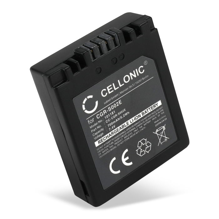 Panasonic CGA-S002E Accu Batterij 700mAh van CELLONIC