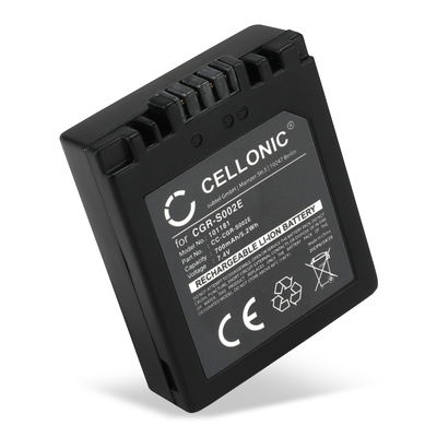 1x Batterij voor Panasonic Lumix DMC FZ20, FZ5, FZ1, FZ10, FZ2, FZ3, FZ4, FZ15, CGA-S002 CGA-S002e CGA-S002e-1B CGR-S002 DMW-BM7 Accu (700mAh, 7.4V) van CELLONIC