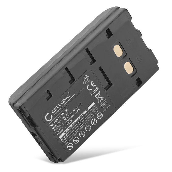 Battery for Sony M9, 380, TR2000, EB55, V900, V90, V5000, TR55, FX300, TR350, NP33, NP55 2100mAh from CELLONIC
