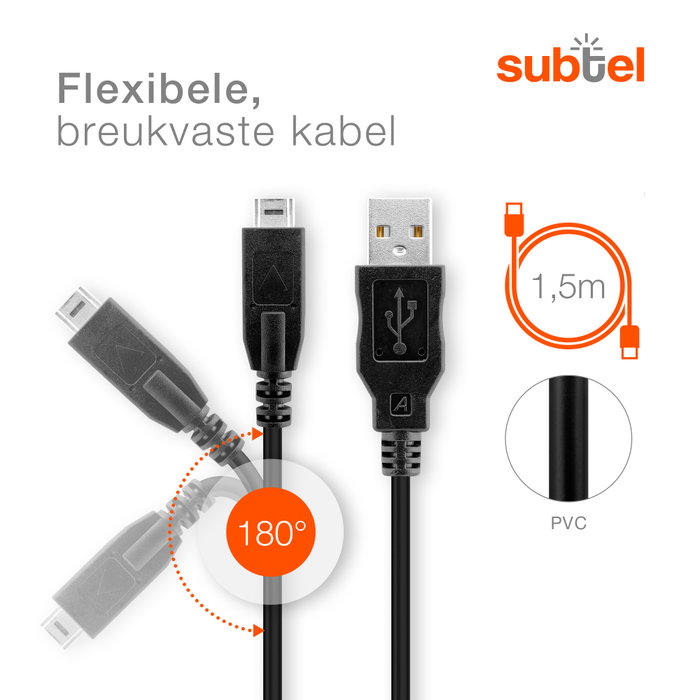 Cavo USB Per Fotocamera Panasonic Lumix: Compatibile Con DMC-FT1, FZ38, FZ100, GH1, TZ7, TZ10, ZS3 E Altri Modelli - 3