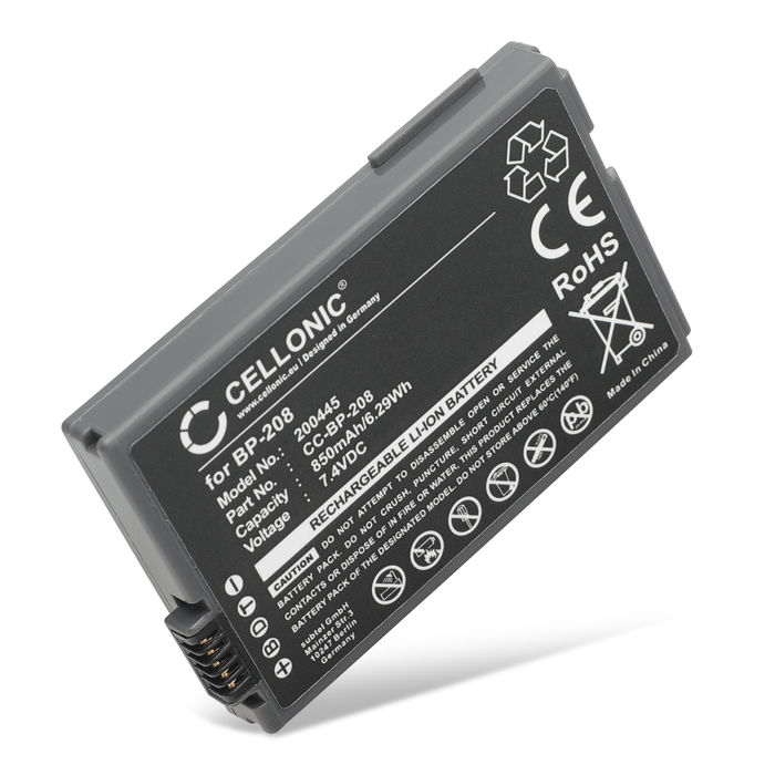 Batterij voor Canon DC100 DC201 DC95 DC10 DC20 DC210 BP-208,BP-208DG Accu (700mAh, 7.4V) van CELLONIC