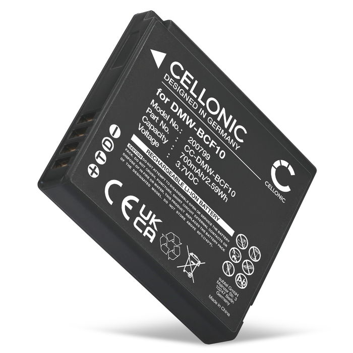 Panasonic Lumix DMC-FP8 Accu Batterij 700mAh van CELLONIC