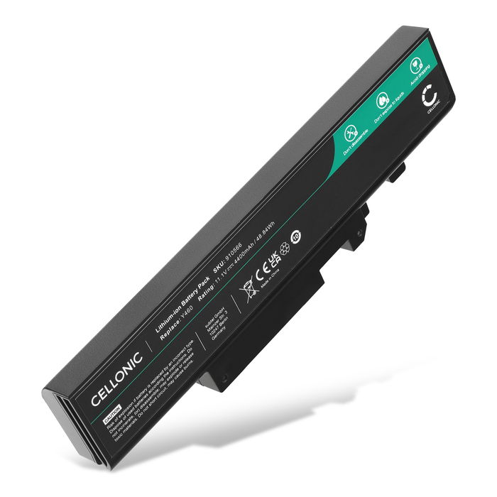 Batterij voor Lenovo B560, B560E, V560, IdeaPad Y560, Y560p, Y470P, Y471A, Y460, Y460p Laptop - 4400mAh 11.1V 