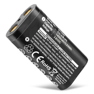 Batterij voor Pentax K100D, Pentax Optio 33L, Pentax K110D, *istDL, Pentax Optio S60, 330GS CR-V3 Accu (1400mAh, 3.6V) van CELLONIC