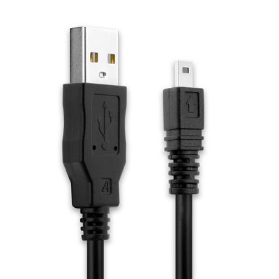 USB Kabel voor Praktica Luxmedia 16-Z21S 16-Z12S, 14-Z51 14-04, 12-03 12-Z5, 18-Z36 - 1.5m Oplaadkabel Camera foto PVC Datakabel zwart