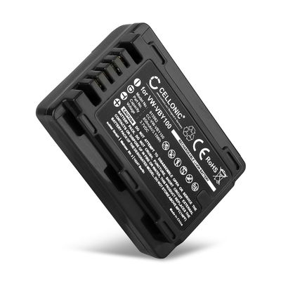 Batterij voor Panasonic HC-V110, HC-V130, HC-V201 VW-VBY100 Accu (850mAh, 3.7V) van CELLONIC