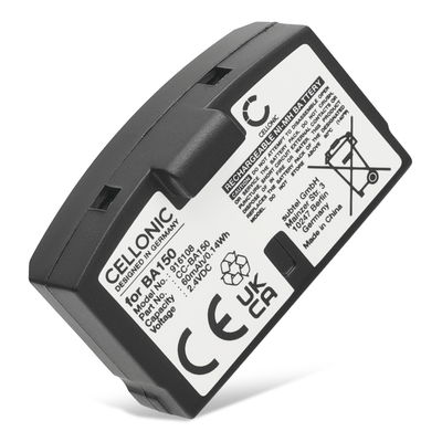 Koptelefoon accu BA 150 BA 151 BA 152 voor Sennheiser IS 150, RI 150 55, Set 50 TV, TI 810, RS 2400, HD 810, HDR 40 TV Koptelefoon BA 300 - 60mAh batterij