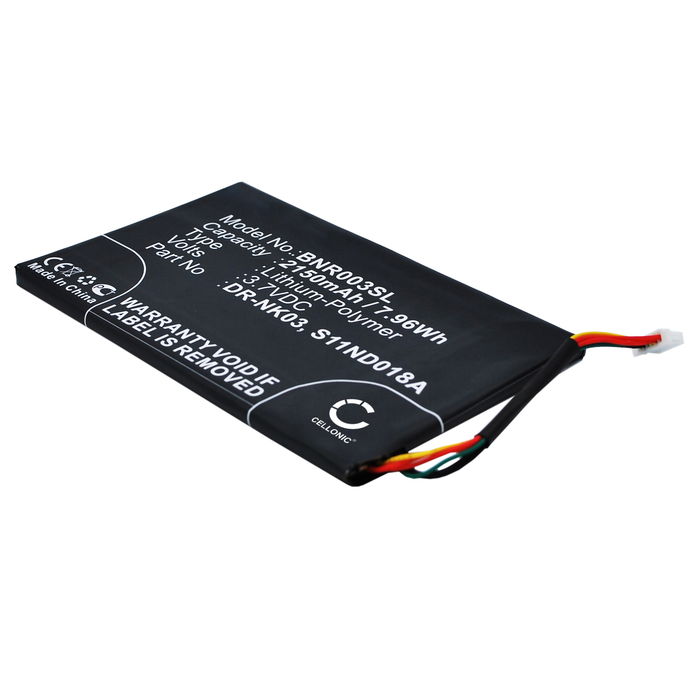 Vervangende DR-NK03,MLP305787,S11ND018A batterij voor Barnes & Noble BNRV300, BNTV350 tablet - 2150mAh wisselbare accu,  tablet