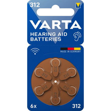 Varta HA312 (PR41 / 312) Hoortoestelbatterijen – x6