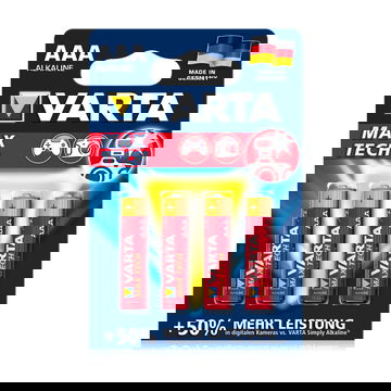 Batteries AAA  Varta Max Tech Varta 4703 4x