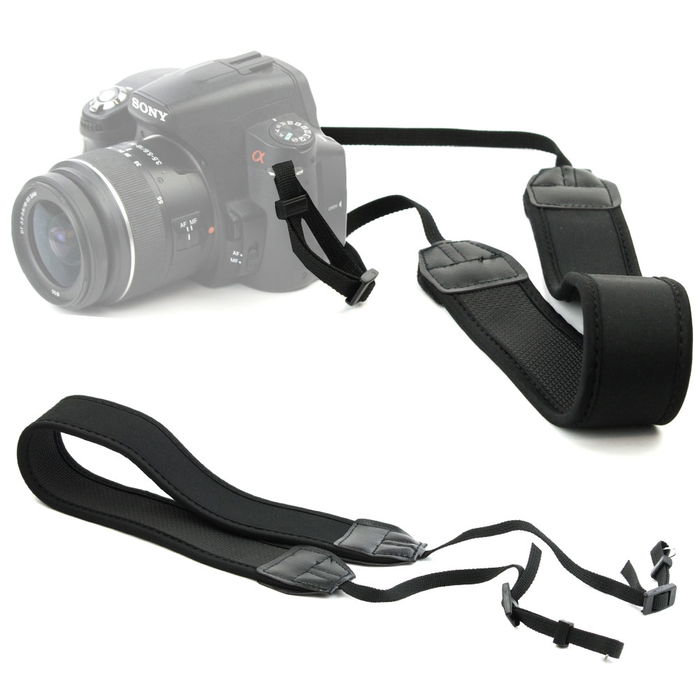 Adjustable Camera Strap for DSLR & Mirrorless – Secure Neck Strap for Canon, Nikon, Sony, Panasonic – 110cm Nylon with Loop Mount
