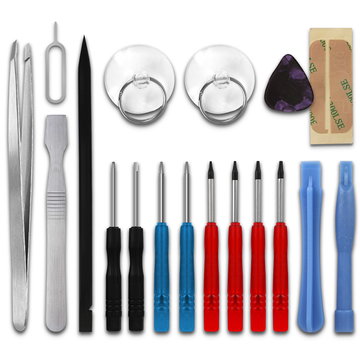 18-delige reparatiekit voor mobiele apparaten, met 2 x Pentalobe schroevendraaiers, 4 x TORX schroevendraaiers, pincet & meer | reparatie tools voor smartphones