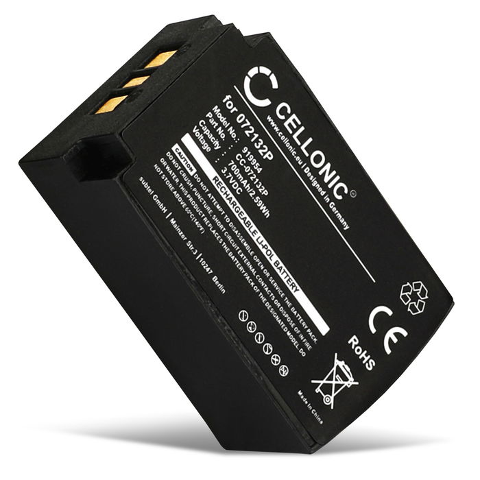 Battery for Parrot Zik 1.0 PF056001AA, 1|CP7/20/33-2 (700mAh, 3.7V) from CELLONIC