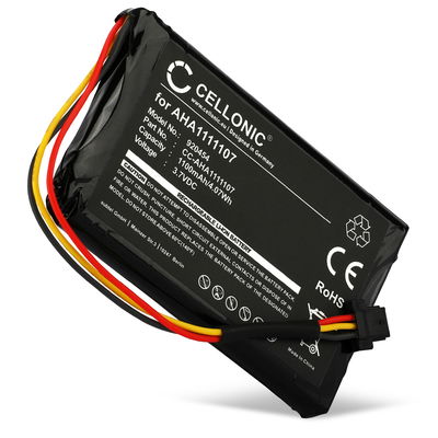 Batterij voor TomTom Go 600, 610, 620 World, 620 (2016), Essential, Basic, NAVIGATOR 6, 4FA60, P6,  AHA1111107 - 1100mAh 3,7V  van CELLONIC