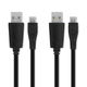 2x Datakabel Micro USB naar USB A, 1m