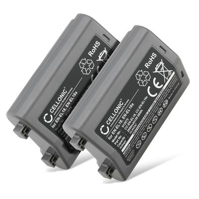2x EN-EL18 EN-EL18a ENEL18a accu voor Nikon D5 D4 D4s D6 MB-D17 - 2600mAh vervangende accu voor camera