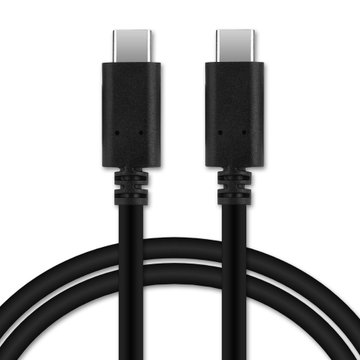 USB Kabel compatibel met bq Aquaris X / X Pro / X2 / X2 Pro / C - 1,0m Oplaadkabel Datakabel 3A (PD-60W) PVC smartphone zwart