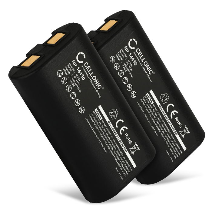 2x Vervangende batterij S0895880,W003688,14430 voor 3M PL200 / Dymo LabelManager 260 260P, 280, PnP mobiele printer - 650mAh accu fotoprinter, labelprinter