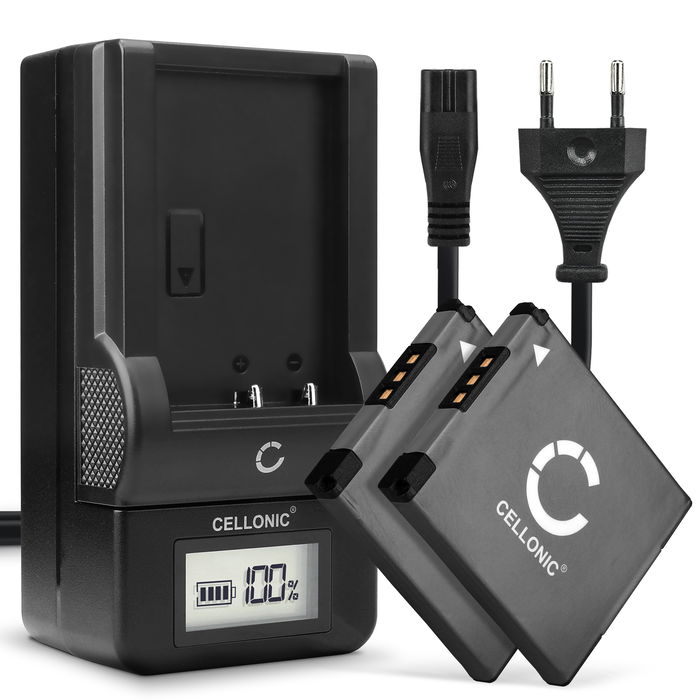 2x Canon IXUS 285 HS Battery + Charger 600mAh from CELLONIC