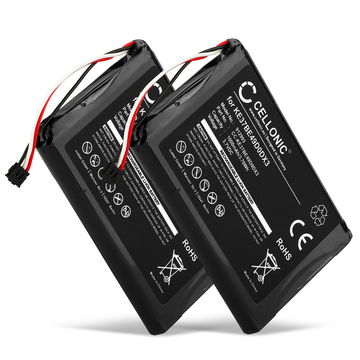 2x GPS Battery for Garmin Edge 800 / Edge 810 / Edge Touring - 1000mAh 361-00035-00, KE37BE49D0DX3 Battery Replacement SatNav Sat Nav
