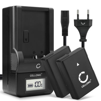 2x Accu voor Nikon D5600 D5500 D5300 D5200 D5100 D3400 D3300 D3100 CoolPix P7800 P7700 P7100 camera - EN-EL14 1050mAh + Oplader MH-24 Vervangende batterij fototoeste, oplader, oplaadkabel