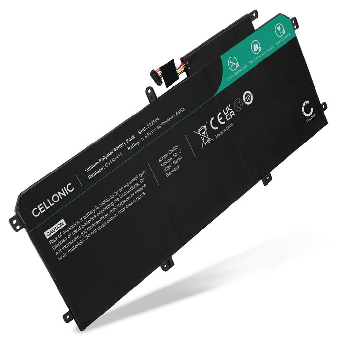 Batterij voor ASUS ZenBook UX305FA, UX305CA, U305FA-5Y10, U305CA-6Y54,ASUS, U305CA-6Y30, ASUS C31N1411 Laptop - 3610mAh 11.55V 