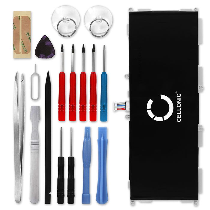 Samsung SM-T530 Galaxy Tab 4 10.1 Accu Batterij + Gereedschapsset 17dlg 6000mAh van CELLONIC