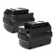 2x Accu DE0240, DE0243, DE0241, DW0240, DE0240-XJ,DW0242 3000mAh