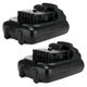 2x Accu DCB127, DCB121,DCB123, DCB123, DCB125 2000mAh