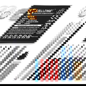 Batterij compatibel met Google Pixel 2 - G011A-B 2700mAh + Schroevendraaier-set vervangende accu reservebatterij extra energie