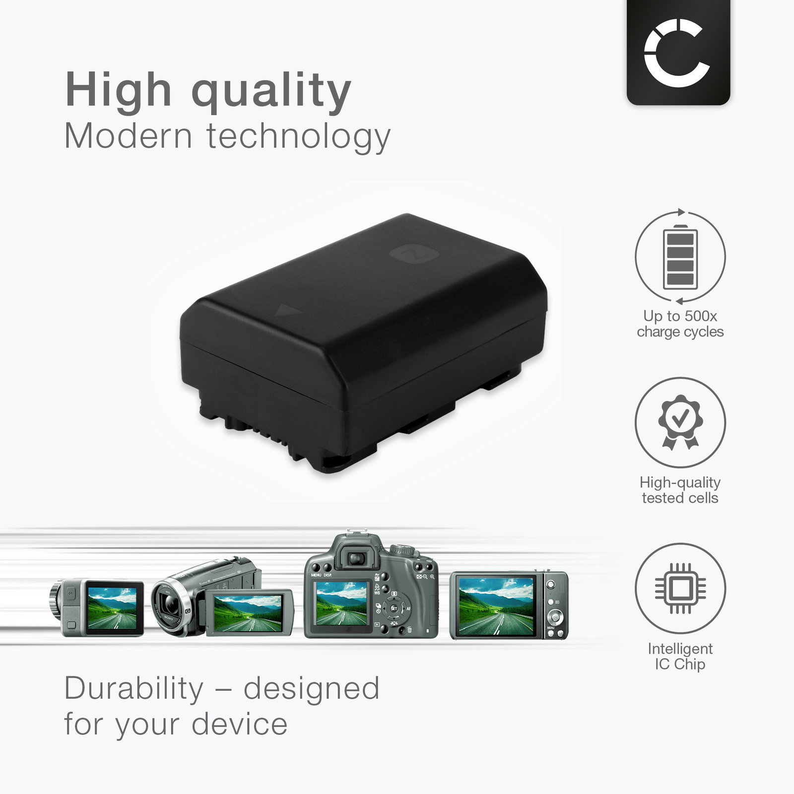 Battery for Sony Alpha 7 IV, A6700, A7C, A7S III