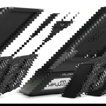 2 x batterij NP-F970, NP-F960 & oplader BC-VM50 voor Sony Z Cam E2, HXR-MC2000, HDR-FX7, HDR-FX1, FDR-AX1 camera - 6600mAh charger accu camcorder