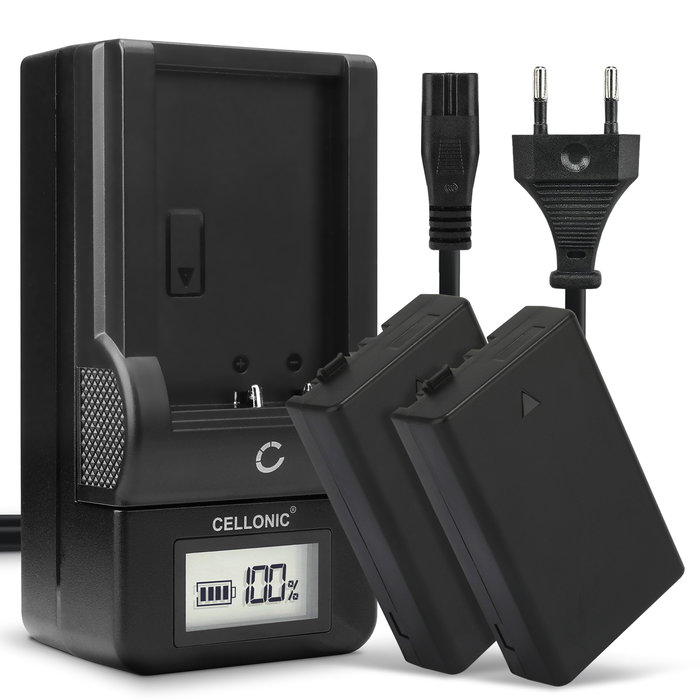 2x Pentax KF Accu Batterij + Oplader 1100mAh van CELLONIC