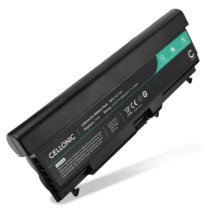 Batterij voor Lenovo ThinkPad T430, T420, T530i, T510, T520, T410, T530, W530, W520, SL400, 0A36303 Laptop - 6600mAh 10.8V 