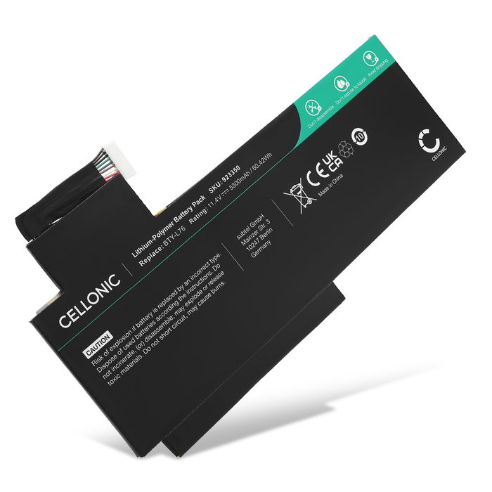 Medion Erazer X7611 (MD98543) Batterij 5300mAh van Cellonic