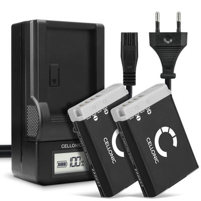 2x Battery for Canon PowerShot G7 X Mark II G1x Mark III G5 X G9 X / Canon NB-13L CB-2LHE 1010mAh + Charger from CELLONIC