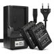 2x Accu BCS-1 BCS-5 1000mAh + Oplader