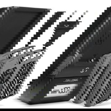 2x CELLONIC Camera Battery for Nikon D300S D300 D100 D200 D50 D70 D700 D70s D80 D90 D900 Replacement EN-EL3 EN-EL3e EN-EL3a Battery 1600mAh Backup + Charger MH-18a