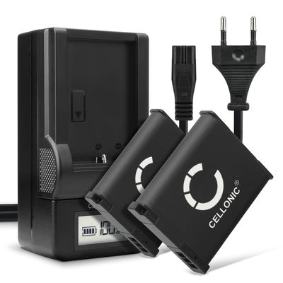 2x Accu voor Panasonic Lumix DMC-TZ71 TZ70 DMC-TZ61 TZ60 DMC-TZ58 TZ56 TZ55 DMC-TZ41 TZ40 DMC-TZ37 DMC-FT5 camera - PABCM13-1 DMW-BCM13 1050mAh + Oplader Vervangende batterij fototoeste, oplader, oplaadkabel