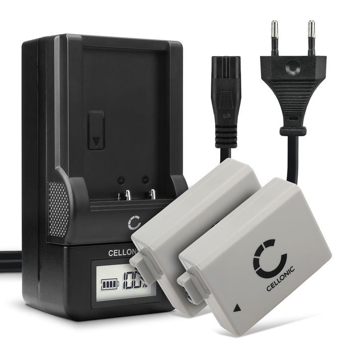 2x Canon EOS 1000D Accu Batterij + Oplader 1020mAh van CELLONIC