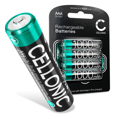4x Battery for Siemens Gigaset C575A, E390A, A690A, C430A, C430 AAA (1000mAh, 1.2V) from CELLONIC