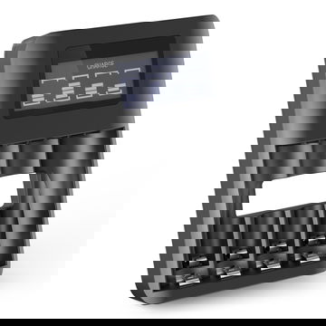 CELLONIC USB batterij oplader voor AA en AAA Batterijen (NiMH) met plaats voor 4 batterijen | Batterij-Oplader - Oplaadstation oplaadbare accu, acculader