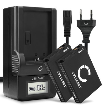 2x CELLONIC Camera Battery for Samsung WB1100f WB200f WB250f WB350f WB500 WB550 WB700 WB750 WB800f WB850f WB2100 EX2f L100 Replacement SLB-10A Battery 1050mAh Backup + Charger