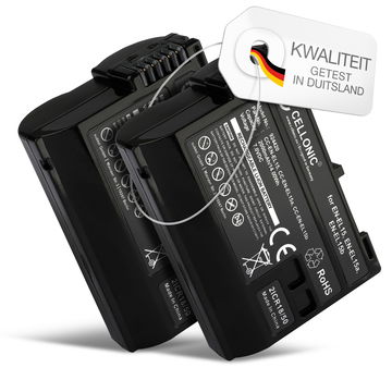 2x Batterij EN-EL15 voor Nikon D850 D750 1 V1 D7500 D7200 D800 D810 D7100 D7000 D610 van CELLONIC