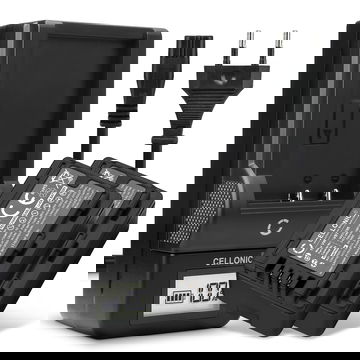 2 x 3.6V vervangende accu VW-VBT190, VWVBK180 + oplader VW-BC10 Panasonic HC V180, HC V777, HC V380, HC-VX870, HC-W580, HC-VX980, HC V500, videocamera - lader