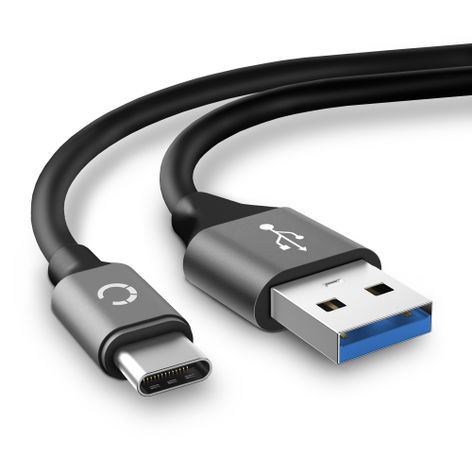 USB-C (Type-C) to USB A Data Cable 2m for JBL Tune 770NC, 720BT, 520BT; Xtreme 3; GO 3 from CELLONIC