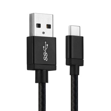 USB Kabel compatibel met JBL Charge 4 Flip 5 Link Portable LIVE 300TWS Pulse 4 Clip 4 - 1m Oplaadkabel 3A Snoer Nylon USB kabel zwart headset
