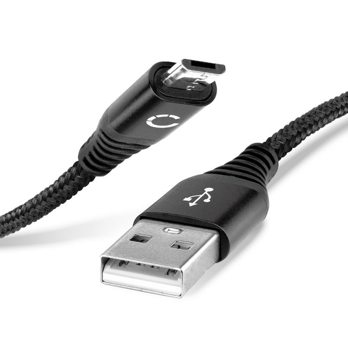 USB Kabel voor Samsung ST93 / NX200 / MV800 / WB750 / ST96 / ST94 / ST76 - 1m CB5MU05E Oplaadkabel 2.4A Camera foto Nylon Datakabel zwart